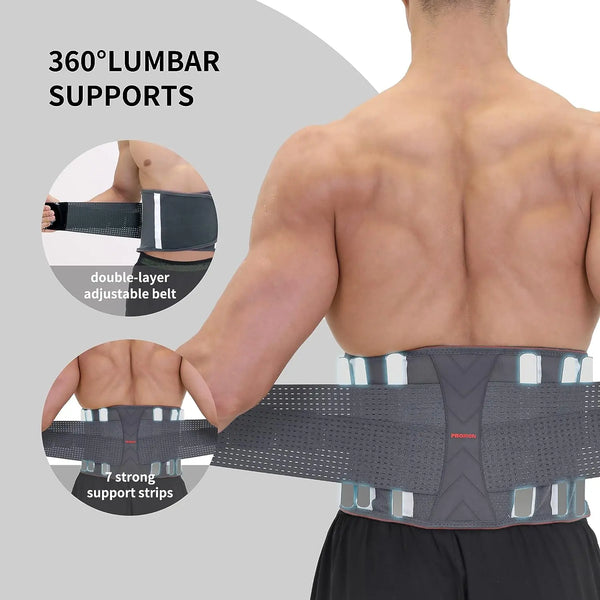 Breathable Lower Back Support Belt - 3 Sizes, M/L/XL PROIRON