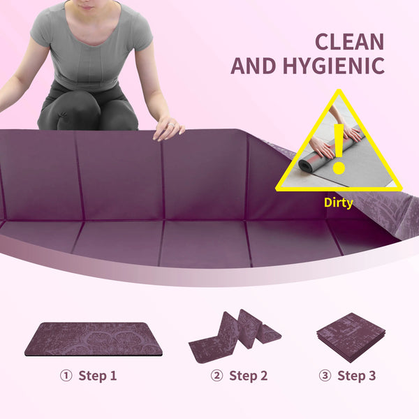 Travel Thin Mat - PVC 2mm Foldable Mat for Yoga, Pilates, and Exercise PROIRON