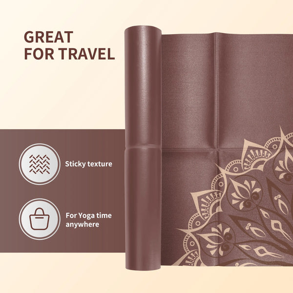 Travel Thin Mat - PVC 2mm Foldable Mat for Yoga, Pilates, and Exercise PROIRON