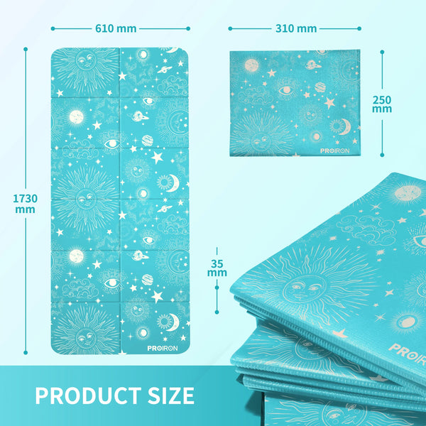 Travel Thin Mat - PVC 2mm Foldable Mat for Yoga, Pilates, and Exercise PROIRON