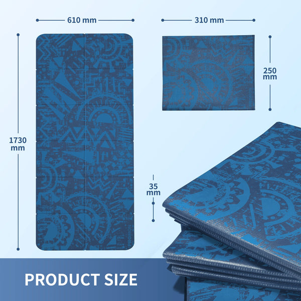 Travel Thin Mat - PVC 2mm Foldable Mat for Yoga, Pilates, and Exercise PROIRON