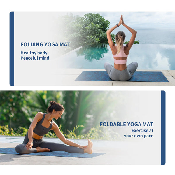 Travel Thin Mat - PVC 2mm Foldable Mat for Yoga, Pilates, and Exercise PROIRON