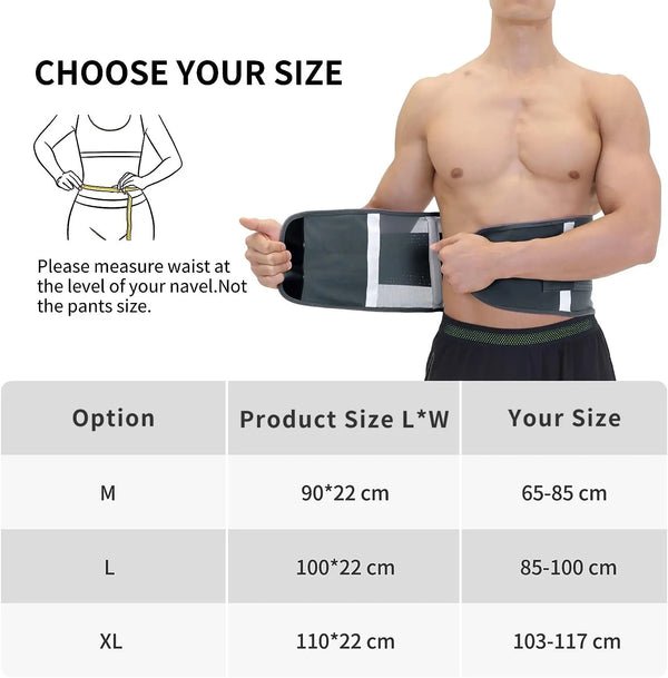 Breathable Lower Back Support Belt - 3 Sizes, M/L/XL PROIRON