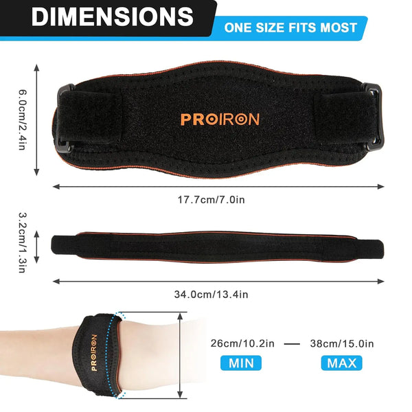 Tennis Elbow Support Strap - Single/Double Pack PROIRON