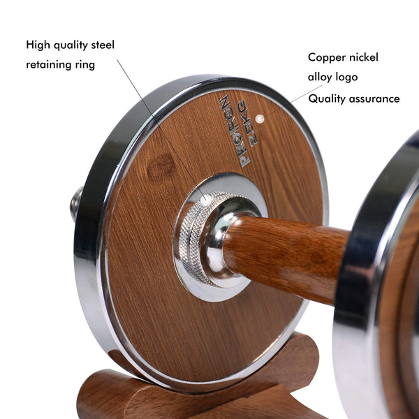 Walnut-Style Dumbbells set - 20kg Adjustable Weights set PROIRON