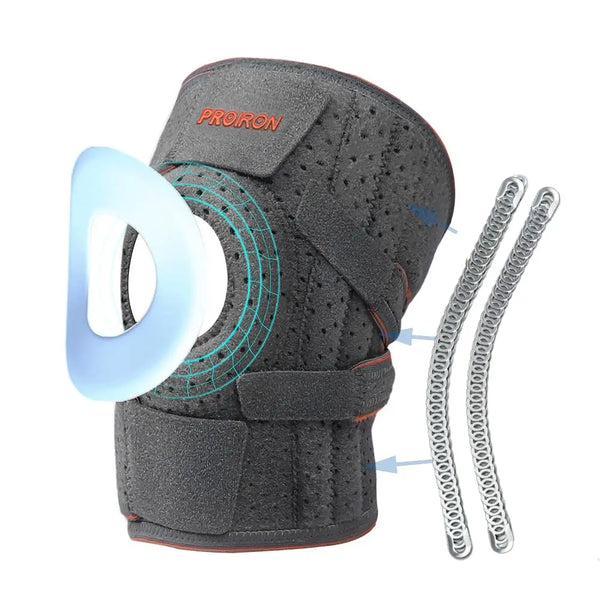 Knee Support with Side Stabilizers - Single PROIRON Gray
