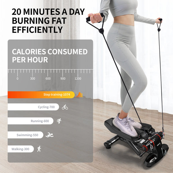 Mini Hydraulic Stepper with LCD Monitor + Free Resistance bands PROIRON
