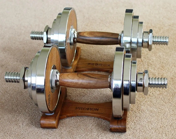 Walnut Wood Dumbbell Trays/racks PROIRON