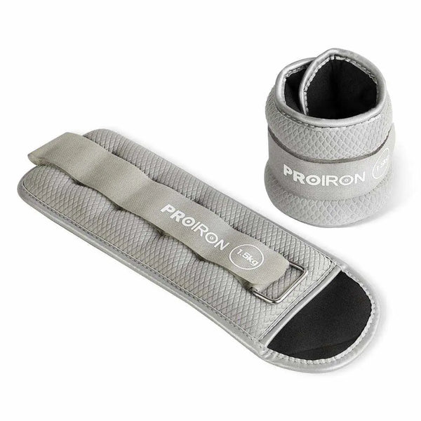 PROIRON Ankle Weights Wrist Leg Weights for Women Men 0.5kg-2kg-Weight Accessories-Grey 2 × 1.5kg-gb-PROIRON
