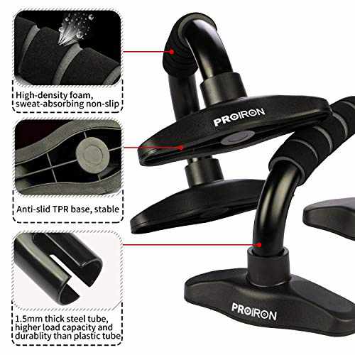 PROIRON Push Up Bar Stands with Non slip Foam Grip-Core & Abdominal-PROIRON