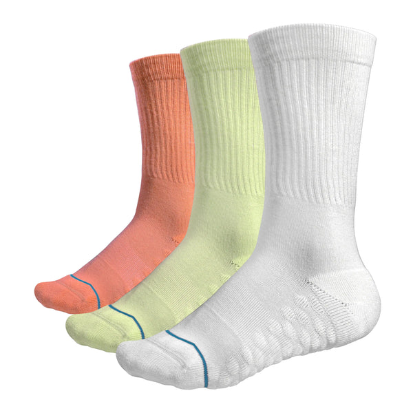 Outdoor Socks Women and men - Set of 3 PROIRON Regular-5-10-Orange-White-Green