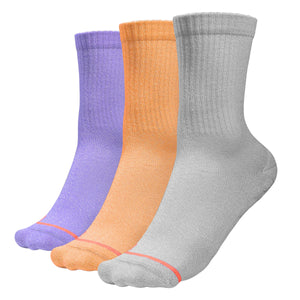Outdoor Socks Women and men - Set of 3 PROIRON Regular-2-6-Orange-Gray-Purple