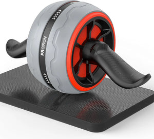 Rebound Abdominal Wheel, Ab Roller + Knee mat PROIRON Red-Grey