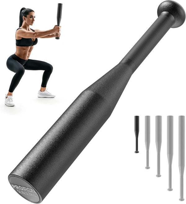 PROIRON All-Steel Indian Clubbell 5-25lb, Weighted Mace Exercise Club for Strength Training, Rehab and Rotational Training