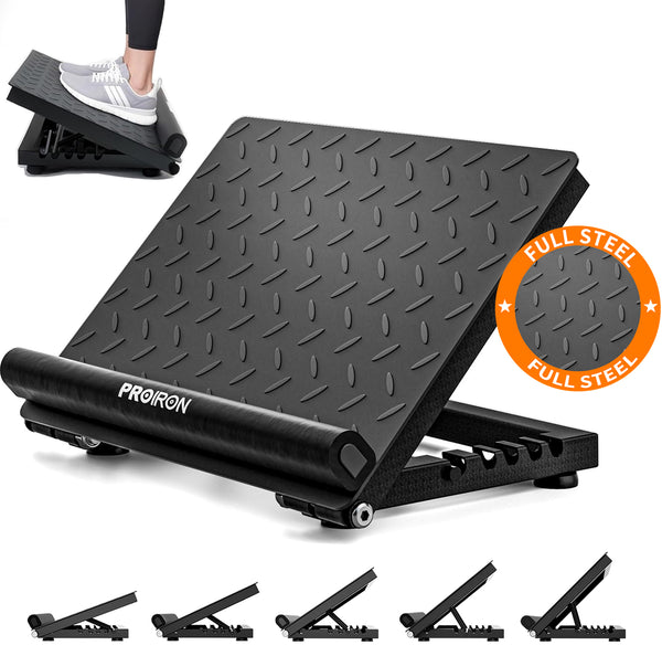 PROIRON Full Steel Slant Board, 5 Adjust Angles, 660lbs Load Bearing, for Calf Stretching and Squats, No Installation