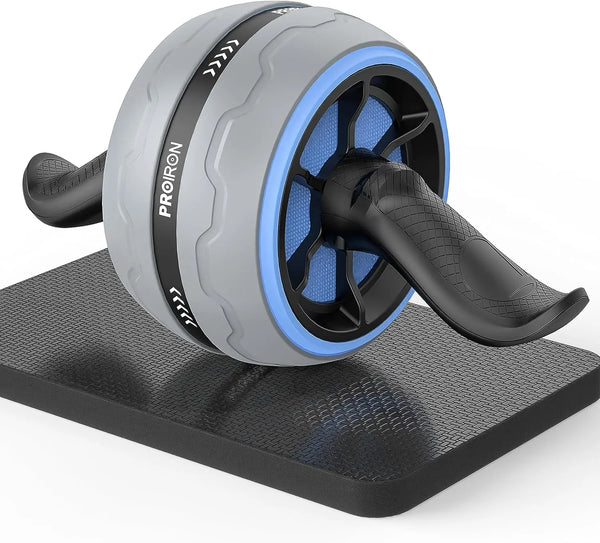 Rebound Abdominal Wheel, Ab Roller + Knee mat PROIRON Blue-Grey