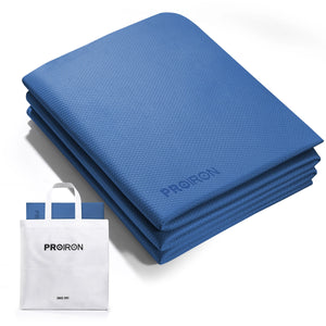 Travel Yoga Mat - TPE Foldable Mat for Yoga, Pilates, and Exercise PROIRON Blue