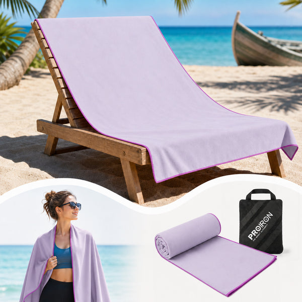 PROIRON Microfiber Beach Towel, 64"x 32" Oversized. Quick Dry Lightweight Absorbent, Storage Bag, Swimming Towel for Beach, Travel, Camping, Swimming. 1 Pack