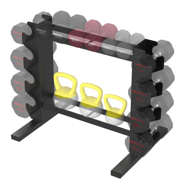 Multi-layer Weight Rack for Dumbbells and Kettlebells - Max 200kg