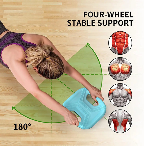 Ab Roller, 360° wheels rotation roller for Abs Workout + 2 knee mats