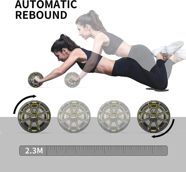 Automatic Rebound Ab Wheel with Calorie Digital Counter + Knee Mat PROIRON
