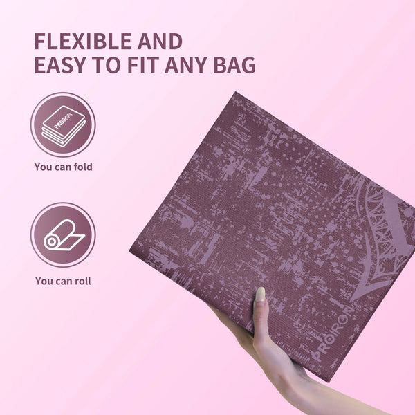 Travel Thin Mat - PVC 2mm Foldable Mat for Yoga, Pilates, and Exercise PROIRON