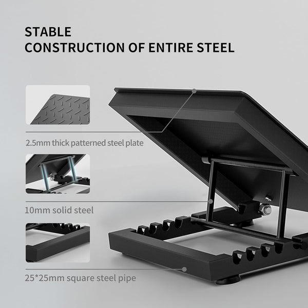 PROIRON Full Steel Slant Board, 5 Adjust Angles, 660lbs Load Bearing, for Calf Stretching and Squats, No Installation