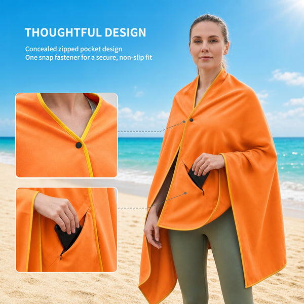 PROIRON Microfiber Beach Towel, 64"x 32" Oversized. Quick Dry Lightweight Absorbent, Storage Bag, Swimming Towel for Beach, Travel, Camping, Swimming. 1 Pack