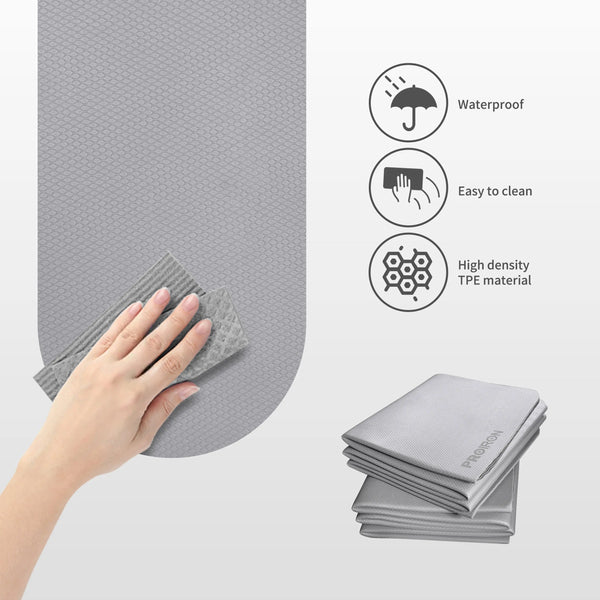 Travel Yoga Mat - TPE Foldable Mat for Yoga, Pilates, and Exercise