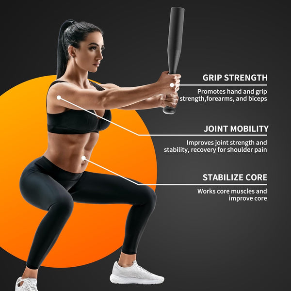 PROIRON All-Steel Indian Clubbell 5-25lb, Weighted Mace Exercise Club for Strength Training, Rehab and Rotational Training