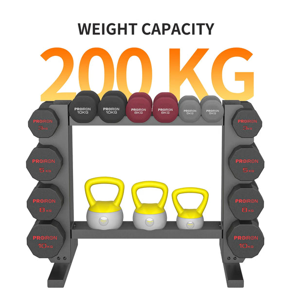 PROIRON Multi-layer Weight Rack for Dumbbells and Kettlebells - Max 200kg