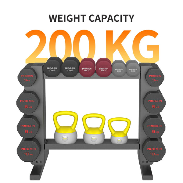 Multi-layer Weight Rack for Dumbbells and Kettlebells - Max 200kg