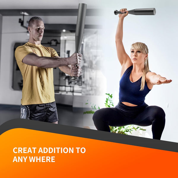PROIRON All-Steel Indian Clubbell 5-25lb, Weighted Mace Exercise Club for Strength Training, Rehab and Rotational Training