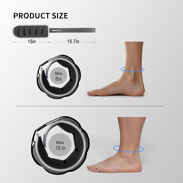 PROIRON Adjustable Ankle Weights set of 2, PU leather, 1-5lb per leg, Comfortable, Night-Safe Reflectivity