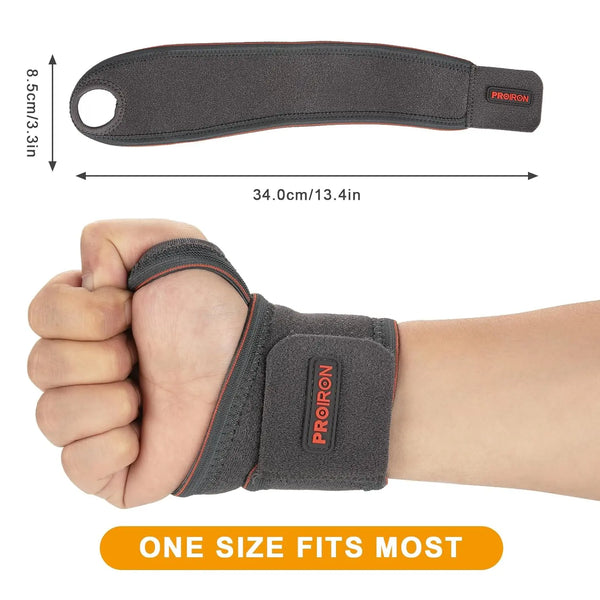 Wrist Support Elastic Straps - Grey/Black - Single/Double PROIRON