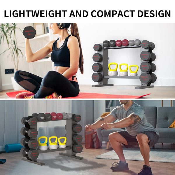 Multi-layer Weight Rack for Dumbbells and Kettlebells - Max 200kg