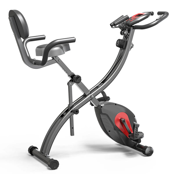 Indoor Stationary Folding Bike + Free Resistance bands