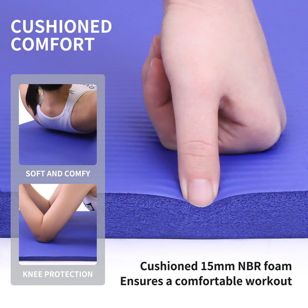 Non-Slip Pilates Foam Mat (15mm Thick)