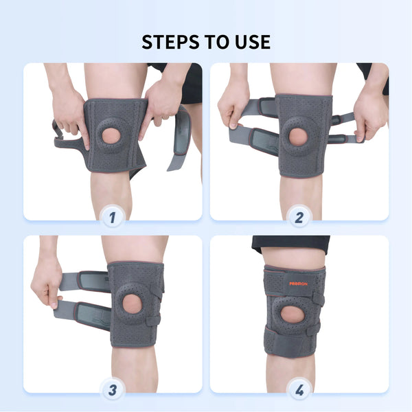 Knee Support with Side Stabilizers - Single