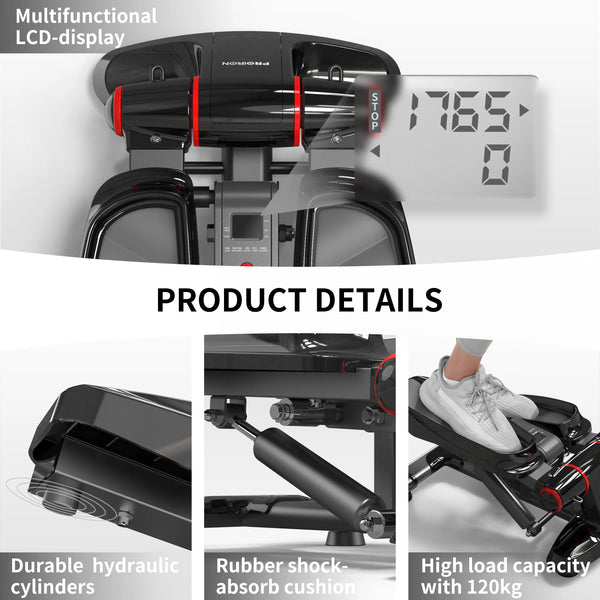 Mini Hydraulic Stepper with LCD Monitor + Free Resistance bands