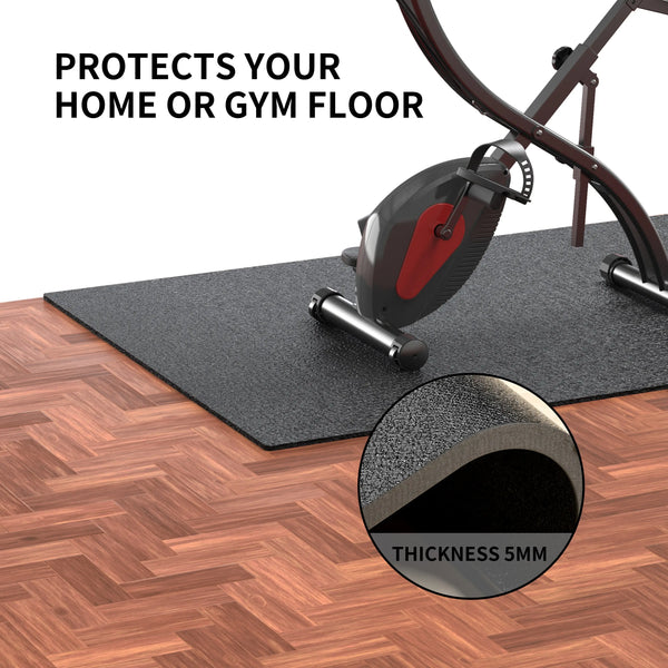 thumbnail image 2 of Double Mat Compatible Rowing Machine, Treadmill Mat,Exercise Bike Mats For Home 2 of 12