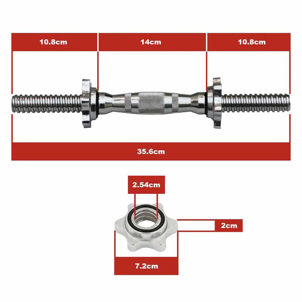 Dumbbell Bar 14 Inches (pair)-Dumbbell-PROIRON