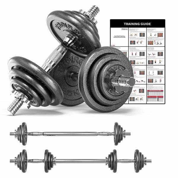 PROIRON 20kg Cast Iron Adjustable Dumbbell Set-Dumbbell-gb-PROIRON