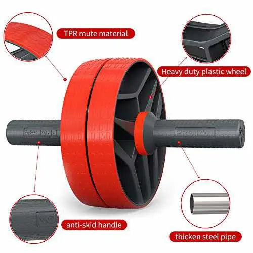 PROIRON Abdominal Roller with Extra Thick Knee Mat-Core & Abdominal-PROIRON