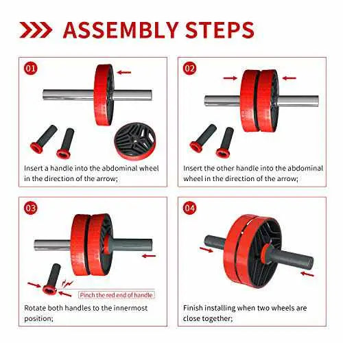 PROIRON Abdominal Roller with Extra Thick Knee Mat-Core & Abdominal-PROIRON
