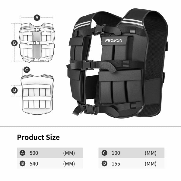 PROIRON Adjustable Weighted Vest-10kg-Weight Accessories-PROIRON