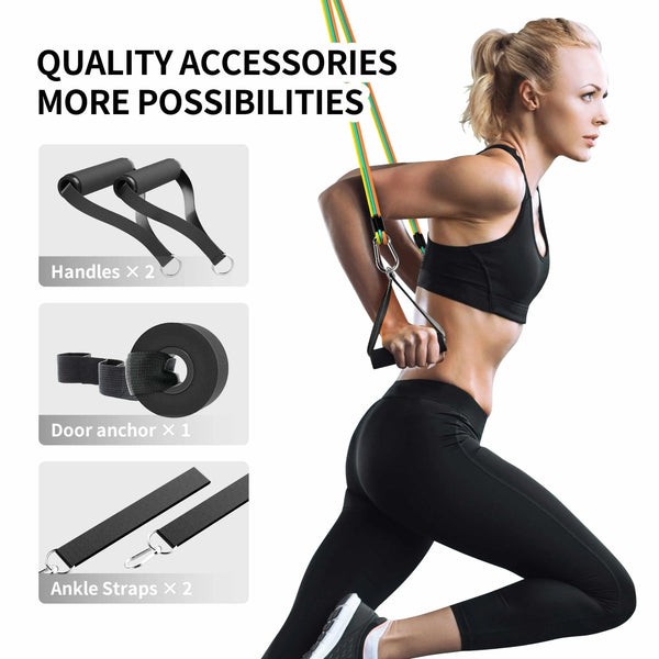 Spawn Fitness PRO Series Workout - 11 Pieces - Resistance Bands with Jump  Rope Included Plus Door Anchor, Handles + Ankle Straps, Carrying Bag :  : Sports & Outdoors