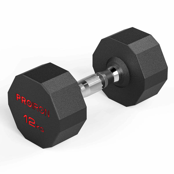 PROIRON HEX DUMBBELL - Choice of Set-Dumbbell-12kg x 1-gb-PROIRON