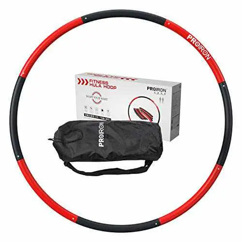 PROIRON Hula Hoop 1.2kg/1.8kg-HULA HOOP-#1 1.8kg (Black - Red)-gb-PROIRON