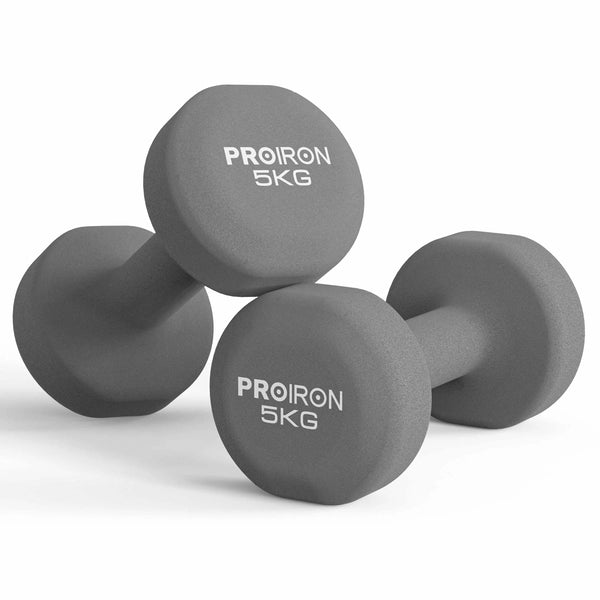 PROIRON Neoprene Dumbbell-Dumbbell-Gray-2 x 5KG-gb-PROIRON